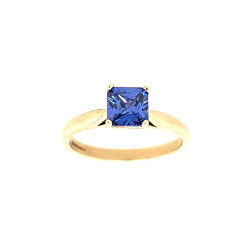 Pre Owned 9ct Blue Stone Ring ZT157